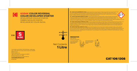 KODAK Color Reversal Color Developer Starter 12 x 500mL for automated E ...
