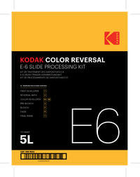 Color Reversal E-6 Slide Processing Kit To Make 5L (5 Liters)