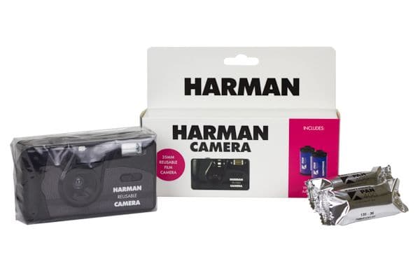 Harman Reusable 35mm Film Camera with Rolls of Kentmere Film